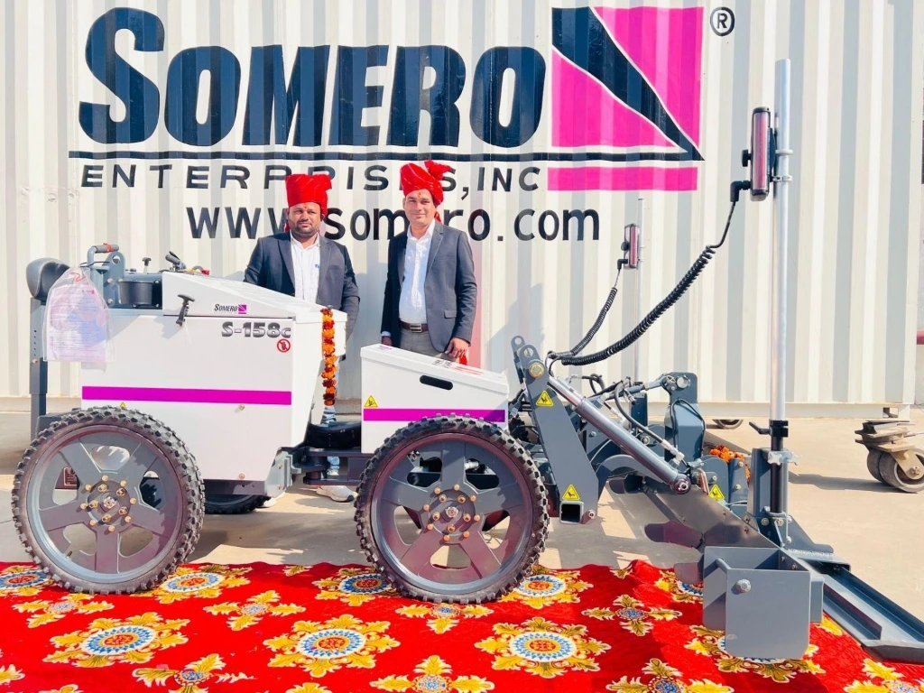 Manoj Choudhary & Kailash Choudhary with Somero S-158C Laser Screed Machine