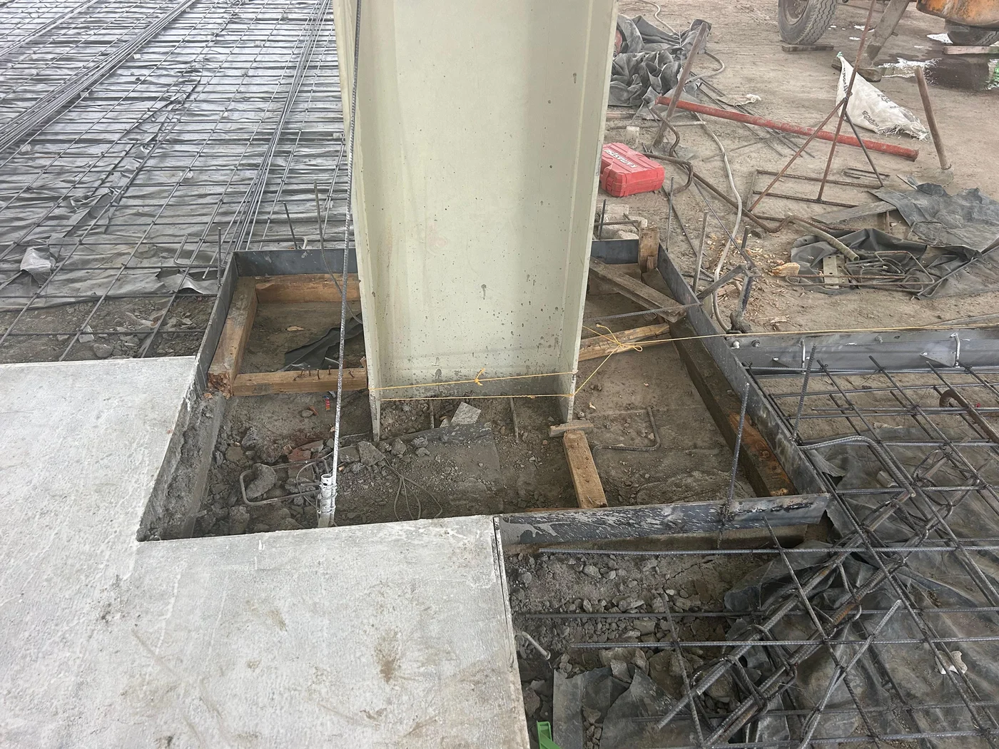 Armour Joint Installation at Construction Joint